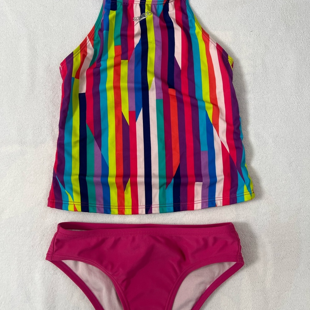 Speedo Blue and Pink Bikini Swim Set